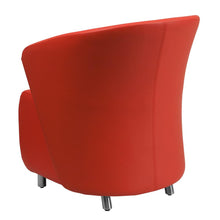 Load image into Gallery viewer, Red LeatherSoft Curved Barrel Back Lounge Chair
