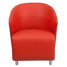 Load image into Gallery viewer, Red LeatherSoft Curved Barrel Back Lounge Chair
