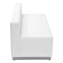 Load image into Gallery viewer, Alon Melrose White LeatherSoft Loveseat with Brushed Stainless Steel Base

