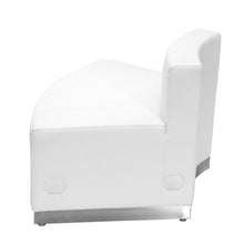 Load image into Gallery viewer, Alon Melrose White LeatherSoft Convex Chair with Brushed Stainless Steel Base
