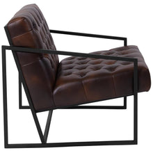 Load image into Gallery viewer, Madison Bomber Jacket LeatherSoft Tufted Lounge Chair
