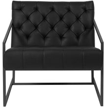 Load image into Gallery viewer, Madison Black LeatherSoft Tufted Lounge Chair
