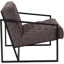Load image into Gallery viewer, Madison Retro Gray LeatherSoft Tufted Lounge Chair
