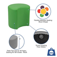 Load image into Gallery viewer, Soft Seating Moon for Classrooms and Common Spaces - 18" Seat Height (Green)
