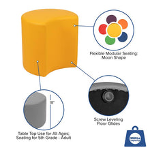 Load image into Gallery viewer, Soft Seating Moon for Classrooms and Common Spaces - 18" Seat Height (Yellow)

