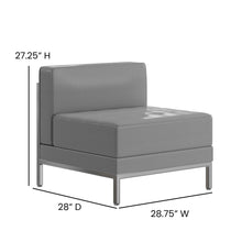Load image into Gallery viewer, Imagination Contemporary Gray Leathersoft Middle Chair

