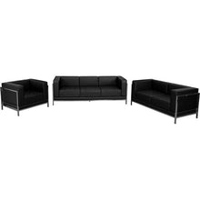 Load image into Gallery viewer, Imagination Black LeatherSoft 3 Piece Sofa Set
