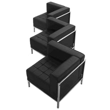 Load image into Gallery viewer, Imagination Black LeatherSoft 3 Piece Corner Chair Set
