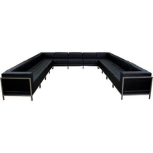 Load image into Gallery viewer, Imagination Black LeatherSoft U-Shape Sectional Configuration, 13 Pieces
