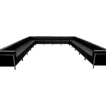 Load image into Gallery viewer, Imagination Black LeatherSoft U-Shape Sectional Configuration, 16 Pieces
