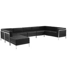 Load image into Gallery viewer, Imagination Black LeatherSoft U-Shape Sectional Configuration, 7 Pieces
