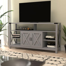 Load image into Gallery viewer, 60" Farmhouse Tall TV Console Cabinet for TV's up to 60", Coastal Gray
