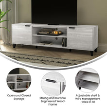 Load image into Gallery viewer, 70" TV Stand for up to 60" TV's with Shelves and Dual Storage Compartments, Gray
