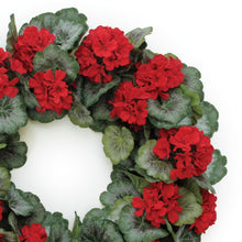 Load image into Gallery viewer, Geranium Floral Wreath 24"D
