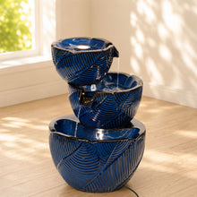 Load image into Gallery viewer, Modern Tiered Ceramic Fountain 22"H
