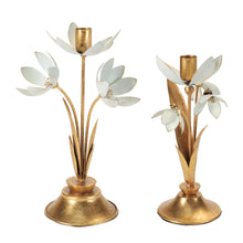 Load image into Gallery viewer, Sculpted Floral Taper Candle Holder (Set of 2)

