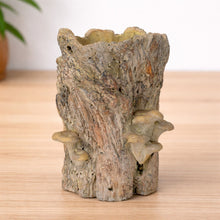 Load image into Gallery viewer, Faux Tree Stump Cement Planter Container 8.5"H
