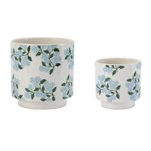Load image into Gallery viewer, Hydrangea Floral Pattern Planter (Set of 2)
