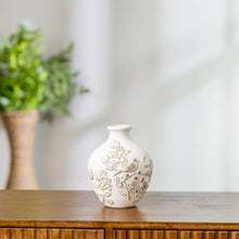 Load image into Gallery viewer, Embossed Bird Floral Vase
