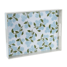 Load image into Gallery viewer, Blue Hydrangea Floral Tray 15.5"L
