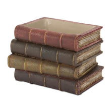 Load image into Gallery viewer, Decorative Book Stack Vase 5"H
