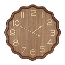 Load image into Gallery viewer, Scalloped Wood Wall Clock 20"D
