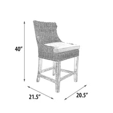 Load image into Gallery viewer, Alfresco Counter Stool Kuba Weave Savannah Wash
