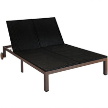 Load image into Gallery viewer, Black woven outdoor bed on a white background
