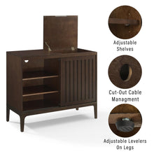 Load image into Gallery viewer, Asher Record Storage Media Console Dark Brown
