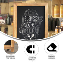 Load image into Gallery viewer, Vintage 12" x 17" Wooden Magnetic Chalkboards with Legs, Set of 10
