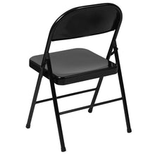Load image into Gallery viewer, 2 Pack Double Braced Black Metal Folding Chair
