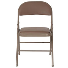 Load image into Gallery viewer, 2 Pack HERCULES Series Double Braced Beige Vinyl Folding Chair
