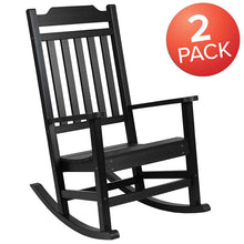 Load image into Gallery viewer, Set of 2 Winston All-Weather Rocking Chair in Black Faux Wood
