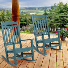 Load image into Gallery viewer, Set of 2 Winston All-Weather Rocking Chair in Teal Faux Wood
