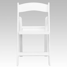 Load image into Gallery viewer, 2 Pack HERCULES Series 1000 lb. Capacity White Resin Folding Chair with Slatted Seat
