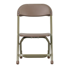 Load image into Gallery viewer, 2 Pk. Kids Brown Plastic Folding Chair

