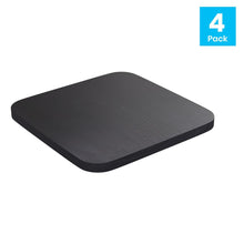 Load image into Gallery viewer, Perry Set of 4 Poly Resin Wood Seat with Rounded Edges for Colorful Metal Chairs and Stools in Black
