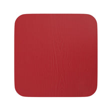 Load image into Gallery viewer, Perry Set of 4 Poly Resin Wood Seat with Rounded Edges for Colorful Metal Chairs and Stools in Red
