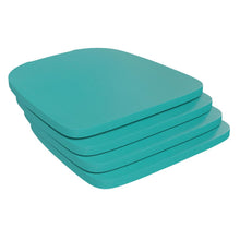 Load image into Gallery viewer, Perry Poly Resin Wood Square Seat with Rounded Edges for Colorful Metal Barstools in Mint

