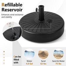Load image into Gallery viewer, 20 Inch Fillable Heavy-Duty Round Umbrella Base Stand
