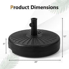 Load image into Gallery viewer, 20 Inch Fillable Heavy-Duty Round Umbrella Base Stand
