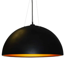 Load image into Gallery viewer, 3 Bulb Pendant, Black &amp; Gold Finish
