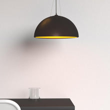 Load image into Gallery viewer, 3 Bulb Pendant, Black &amp; Gold Finish
