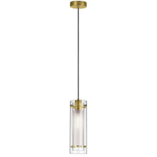 Load image into Gallery viewer, 1LT Incandescent Pendant,  AGB with CLR/FR Glass
