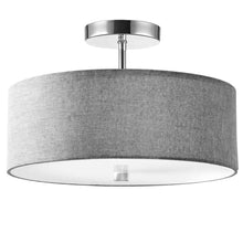 Load image into Gallery viewer, 3LT Incandescent Semi-Flush PC, Grey Shade
