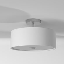 Load image into Gallery viewer, 3LT Incandescent Semi-Flush PC, White Shade
