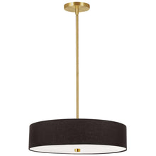 Load image into Gallery viewer, 4LT Incandescent Pendant AGB, Black Shade
