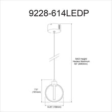 Load image into Gallery viewer, 14W Pendant Polished Chrome Finish
