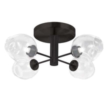 Load image into Gallery viewer, 4LT Semi Flush, MB, Clear Glass
