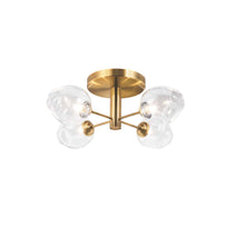 Load image into Gallery viewer, 4LT Semi Flush, VB Finish, Clear Glass
